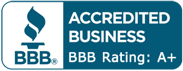 Weathersby Windows & Doors Tucson Better Business Bureau accredited business rating A+ badge