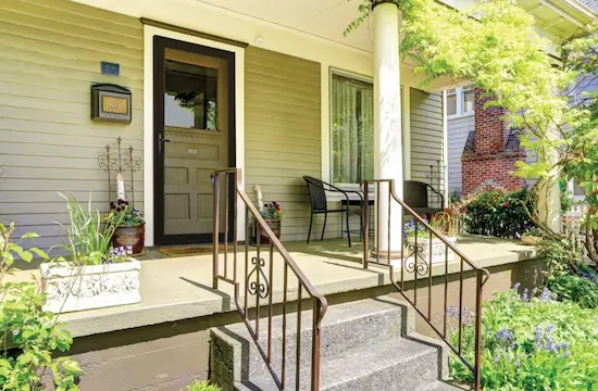Colonial Porch with Frenc Doors Colonial Porch with Frenc Doors